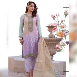 Chikankar- fancy Dupatta Luxury Decent hand work 3pc