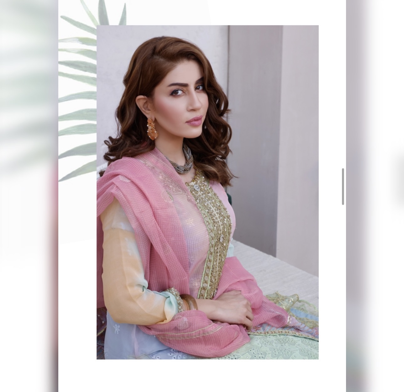 Chikankar- fancy Dupatta Luxury Decent hand work 3pc - Image 3