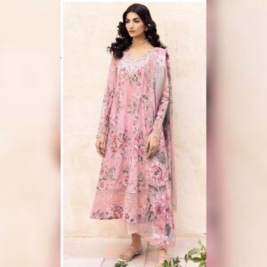 IZNiK FUSION 3pc Lawn Fabrics with patches 100%Orignal