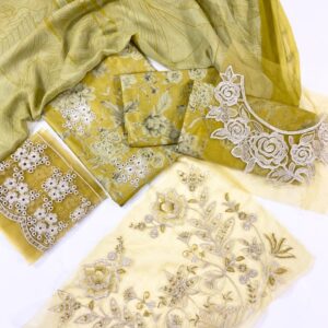 IZNiK 3pc Embroidered luxury Lawn