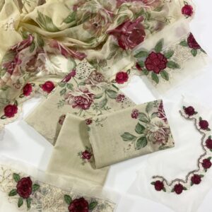 IZNiK 3pc Embroidered luxury Lawn