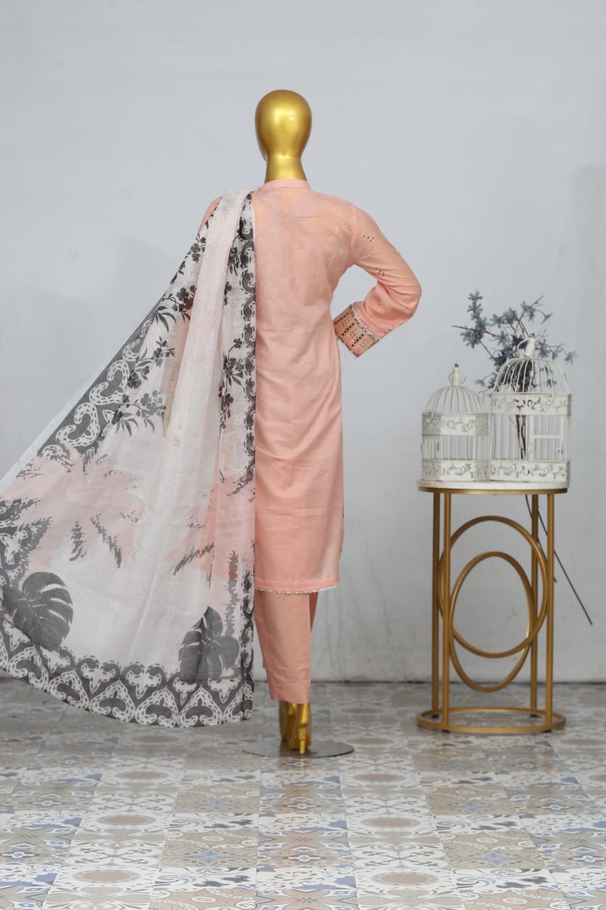 Anaya Noor 3pc Lawish Full heavy Embroidered 100% orignal - Image 3