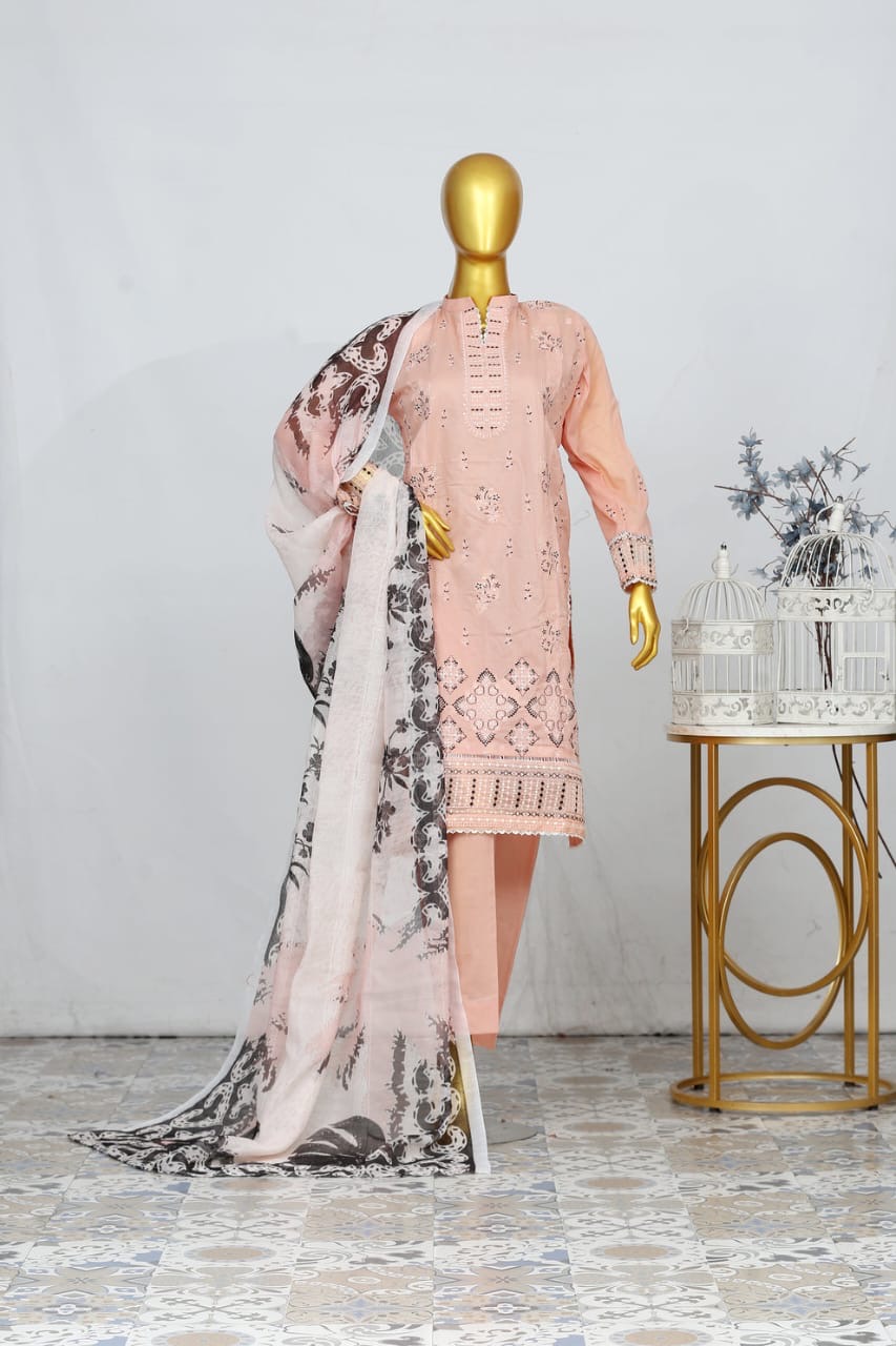 Anaya Noor 3pc Lawish Full heavy Embroidered 100% orignal - Image 4